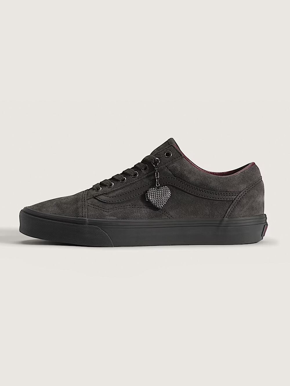 Vans Old Skool Men Size 7 Love is Pain Shoe Dark Grey NWB